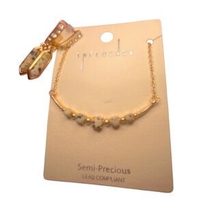 Necklace and Earrings SEMI-precious Dalmatian stones.